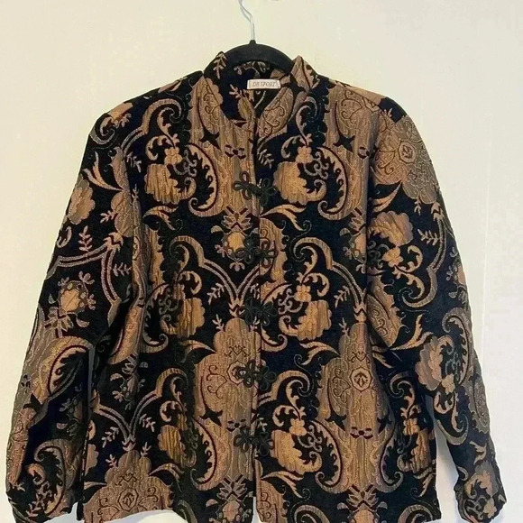 DB Sport Women’s Burn Out Velvet Oriental Asian Jacket 28 - Picture 2 of 4